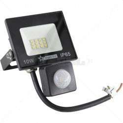 10W LED Floodlight with Motion Sensor  6000K, 500 Lumens, 30s Auto Timer