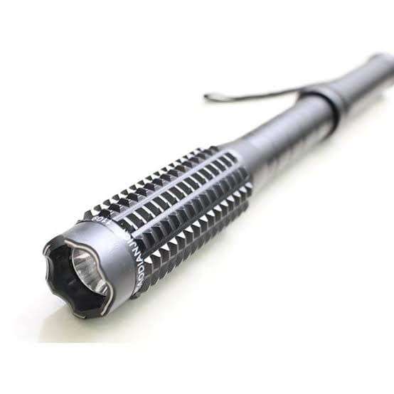 1109 Stun Gun | Aluminium Alloy Rechargeable Stun Gun with Torch | 1300000V