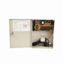 9 Channel 12VDC 10 Amp CCTV Power Supply with Battery Back-up Part No: PS49-5