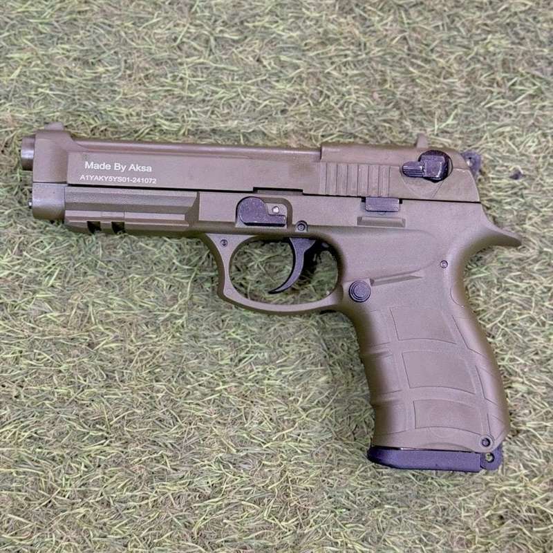 AKSA AK18-K11 Olive Green Blank/Pepper Gun (Semi Auto|14+1|9mm PAK)