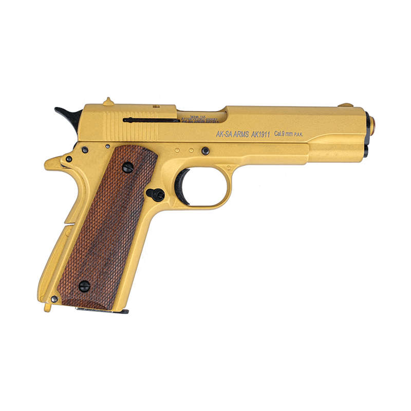 AKSA AK1911 Gold Blank/Pepper Gun (Semi Auto|9+1|9mm PAK)