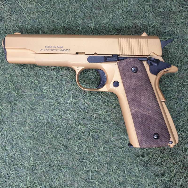 AKSA AK1911 Gold Blank/Pepper Gun (Semi Auto|9+1|9mm PAK)