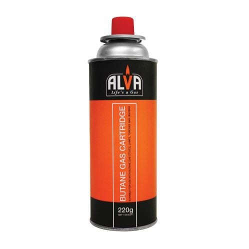 Alva 220g Butane Gas Canister for Alva Stoves CCR101 and CCR102 - Reliable Fuel for Cooking