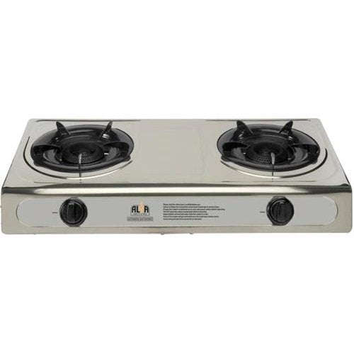 ALVA Gas Stove - 2 Plate Stainless Steel | Efficient Cooking