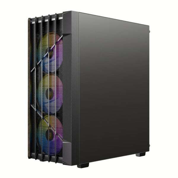 Antec AX63 Wood ARGB ATX Mid Tower Gaming Chassis  Black
