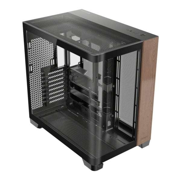 Antec C8 Curved Wood E-ATX | ATX | Micro-ATX | ITX Dual Chamber Gaming Chassis  Black