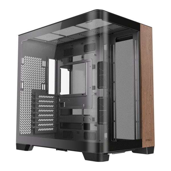 Antec C8 Curved Wood E-ATX | ATX | Micro-ATX | ITX Dual Chamber Gaming Chassis  Black