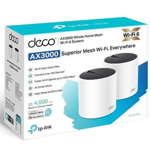 TP-Link Deco X60 AX5400 Whole Home Mesh Wi-Fi System with WiFi 6 Technology