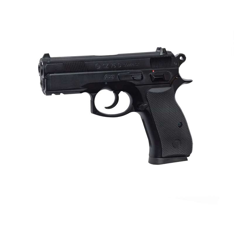ASG CZ75 D Compact Gas Gun Combo (Semi Auto|NBB|CO2|17 Rounds|380 FPS|2.4J|4.5mm BB) 16086