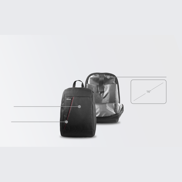 ASUS Nereus Backpack  Sleek, Lightweight &amp; Water-Repellent Design