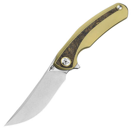 Bestech Sambac Knife Gold Titanium/Dark Matter Gold Fat Carbon, Stonewashed/Satin MagnaCut by Ost...