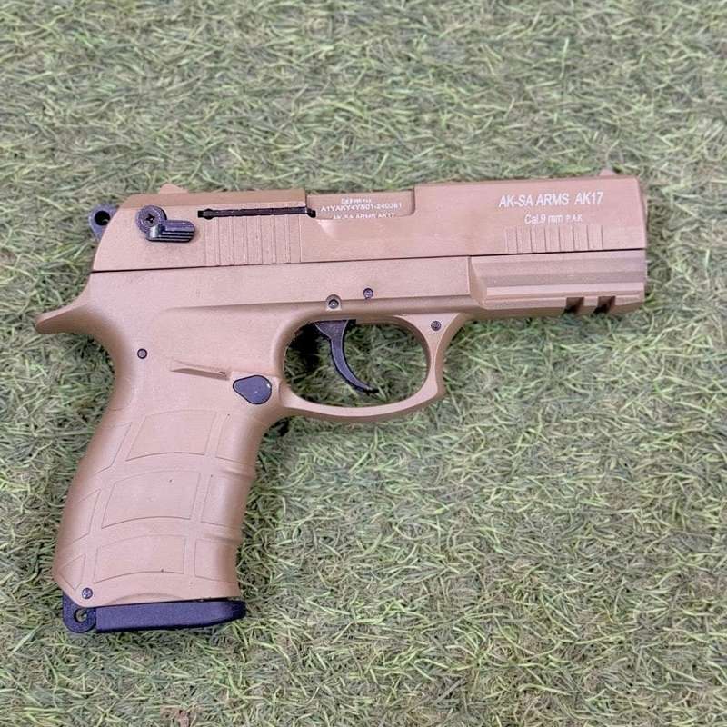 AKSA AK17-K7 TAN Blank/Pepper Gun (Semi Auto|14+1|9mm PAK)