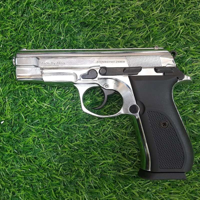 AKSA K20 Chrome Blank/Pepper Gun (Semi Auto|14+1|9mm PAK)