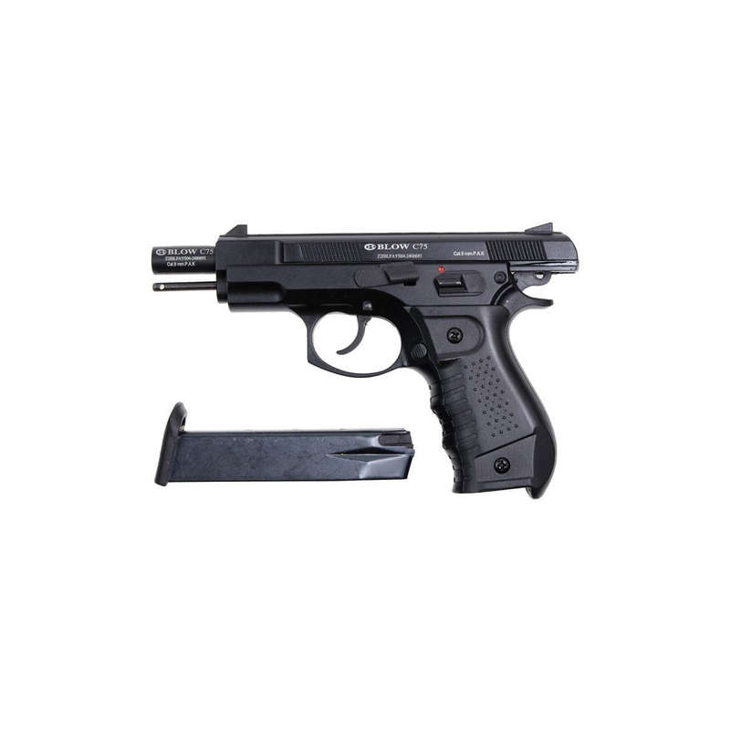 Blow CZ75 Black Blank/Pepper Gun (Semi Auto|17+1|9mm PAK)