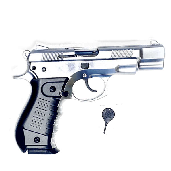 Blow CZ75 Shiny Chrome Blank/Pepper Gun (Semi Auto|17+1|9mm PAK)