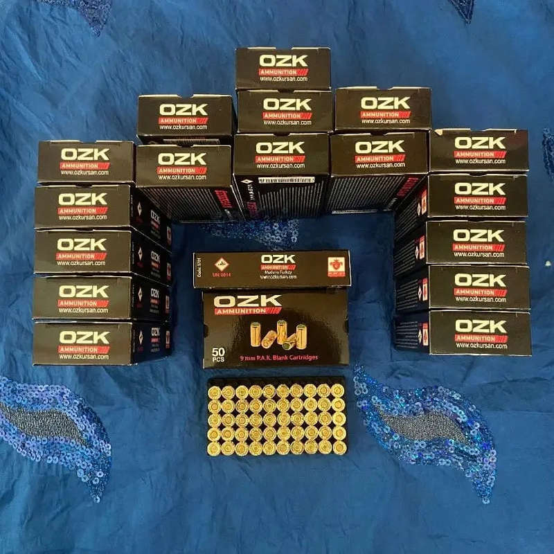Ozkursan 9mm P.A.K Blank Bullets (50) - Ammo