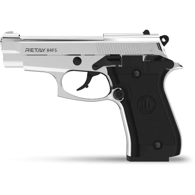 Retay 84 FS Mat Chrome Blank/Pepper Gun (Semi Auto|7+1|9mm PAK)