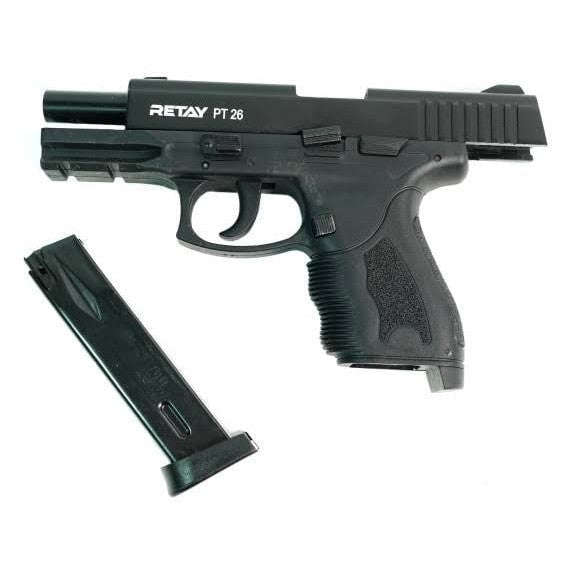 Retay PT26 Black Blank/Pepper Gun (Full-Semi Auto|14+1|9mm PAK)