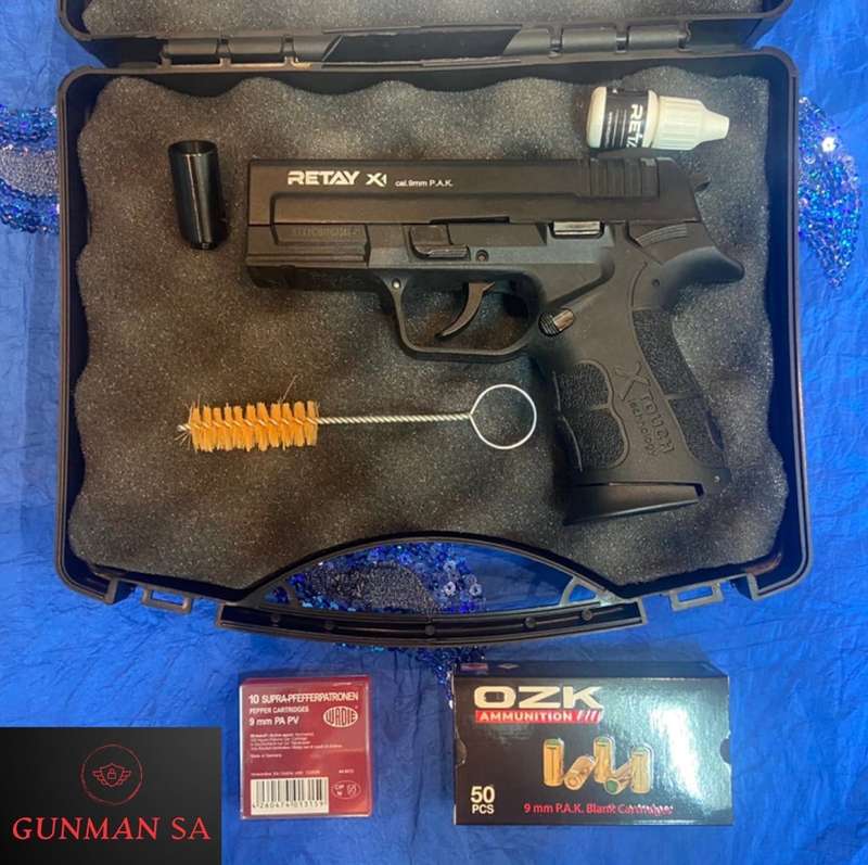 Retay X1 Black Blank/Pepper Gun (Semi Auto|14+1|9mm PAK)
