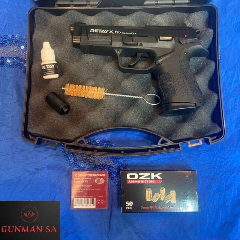 Retay XPRO Black Blank/Pepper Gun (Semi Auto|14+1|9mm PAK)