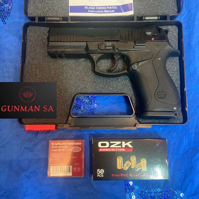 SUR Ansar BRT M9 Black Blank/Pepper Gun (Semi Auto|14+1|9mm PAK) - GSA