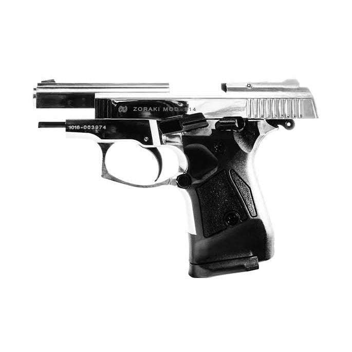 Zoraki Mod 914 Shiny Chrome Blank/Pepper Gun (Semi Auto|14+1|9mm PAK)