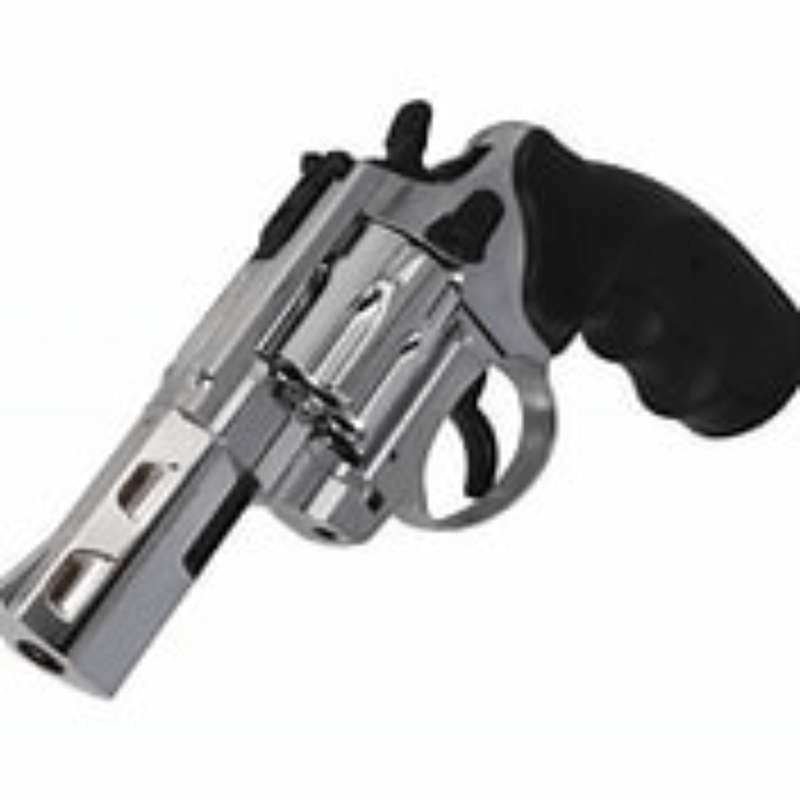 Zoraki R2 3" Shiny Chrome Blank/Pepper Gun (Semi Auto|6 Rounds|9mm PAK|Revolver)