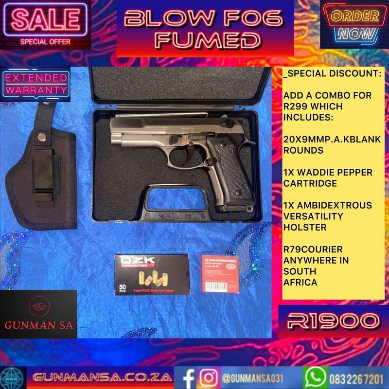 Blow F06 Fumed Blank/Pepper Gun (Semi Auto|15+1|9mm PAK)
