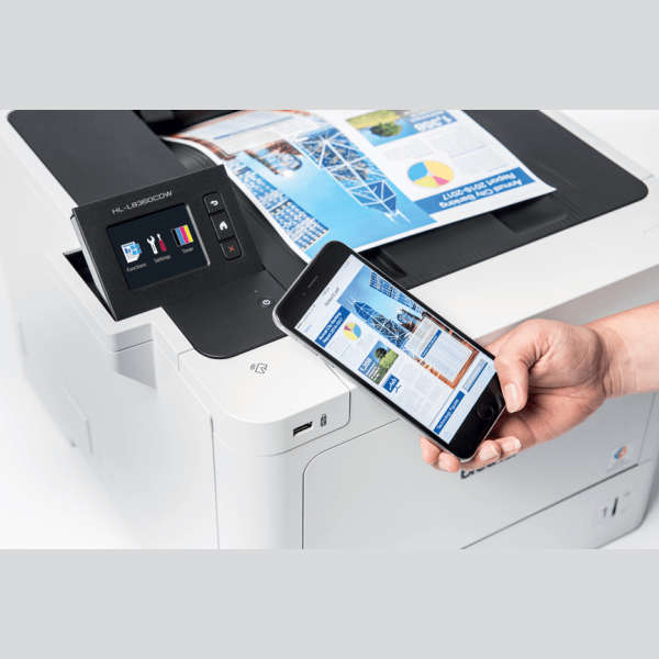 Brother High-Speed Colour Duplex Laser Printer with wired and wireless networking capability (5YR...