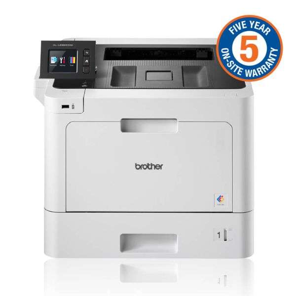 Brother High-Speed Colour Duplex Laser Printer with wired and wireless networking capability (5YR...
