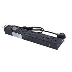 Cabinet 1.5U PDU 19 6-Way 16A SA Outlet incl On/Off Switch Part No: CA114-4