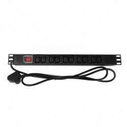 Cabinet 1U PDU 19 10-Way 10A IEC Outlet incl On/Off Switch Part No: CA114-1