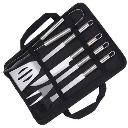 Casey 5pc Stainless Steel Handle Braai Set - Essential Grilling Tools