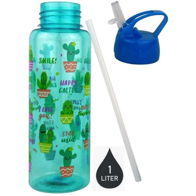 Casey FlipTop 1 Litre Plastic Water Bottle with Drinking Spout - Perfect for Hydration on the Go
