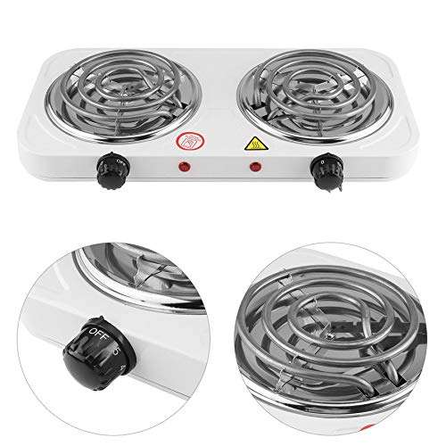 Casey Koala Electric 2 Hot Plate Spiral Stove Colour: White