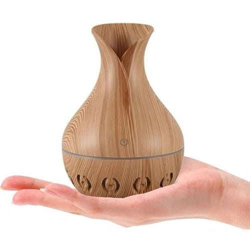Casey Ultrasonic Aroma Humidifier - Light Hollow Wood Grain Design