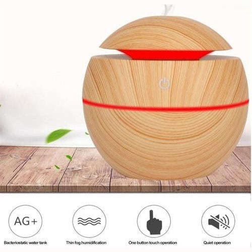 Casey Ultrasonic Aroma Mini Portable Humidifier - Light Wood