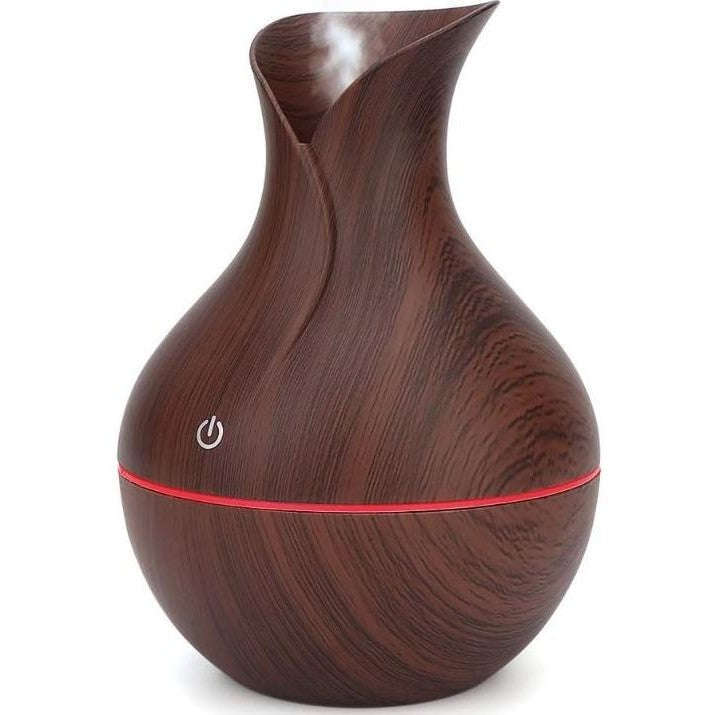 Casey Ultrasonic Aroma Portable Humidifier - Dark Hollow Wood Design