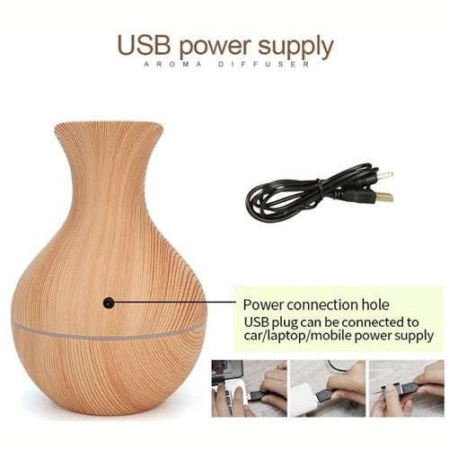 Casey Ultrasonic Aroma Portable Humidifier - Light Hollow Design