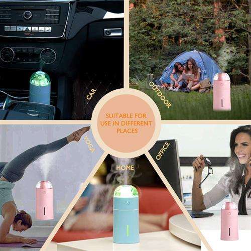 CaseyMagic LED Light 175ml USB Humidifier Air Purifier Mist