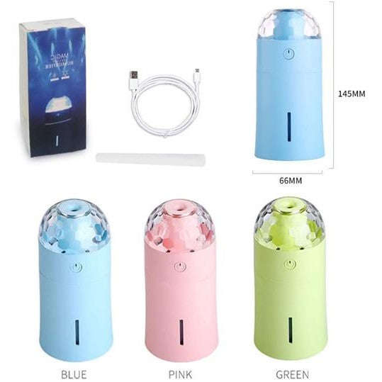CaseyMagic LED Light 175ml USB Humidifier Air Purifier Mist