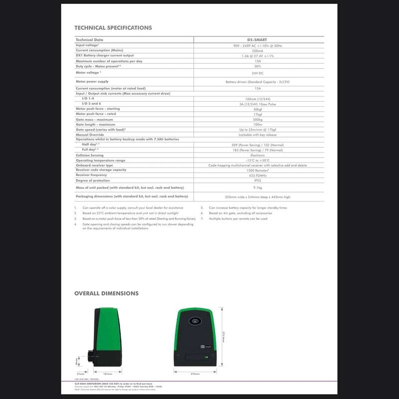 Centurion Sliding Gate Kit D5 EVO SMART with Battery and Rack