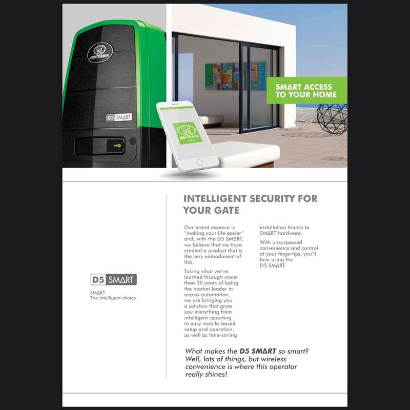 Centurion Sliding Gate Kit D5 EVO SMART with Battery and Rack