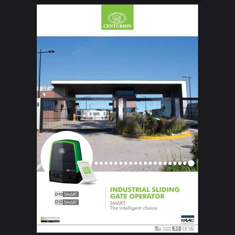 Centurion D20 Smart Sliding Gate Motor - 24VDC, 2000kg Capacity