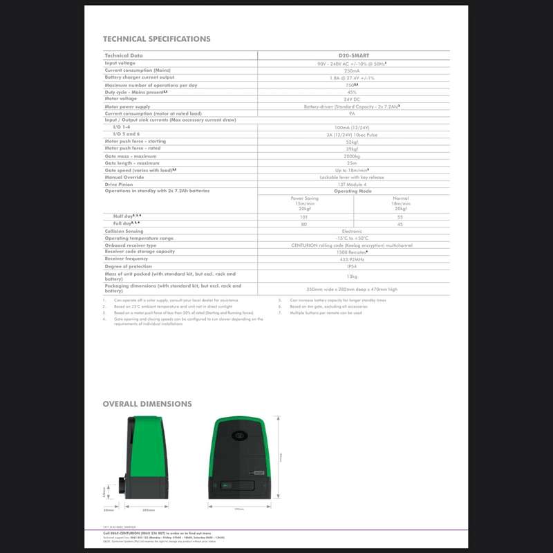 Centurion D20 Smart 24VDC Sliding Gate Motor Kit: Steel Rack & Batteries