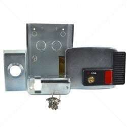 CISA Electric Rim Gate Lock Inward Open LHS with Push Button 12VAC Part No: LK99