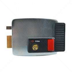 CISA Electric Rim Gate Lock Inward Open LHS with Push Button 12VAC Part No: LK99
