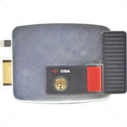 CISA Electric Rim Gate Lock Outward Open LHS with Push Button 12VAC Part No: LK101