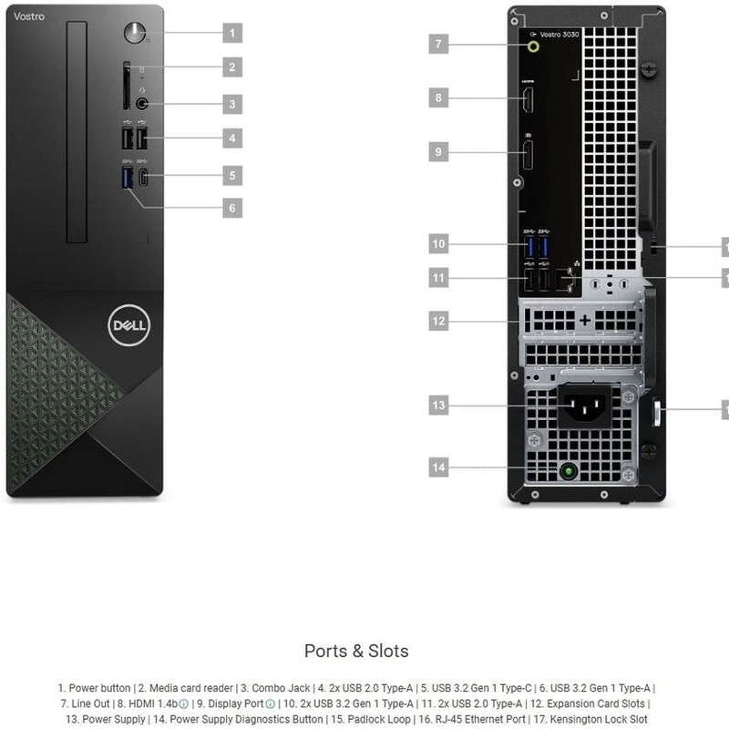 Dell Vostro 3030 Intel Core 12th Gen i5 Mini Tower PC