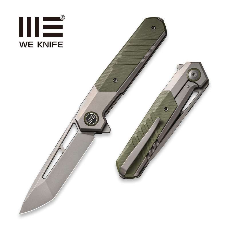 WEKNIFE Arsenal Flipper & Thumb Hole Knife Titanium & G10 Handle (3.56" CPM 20CV Blade) WE20073-1
